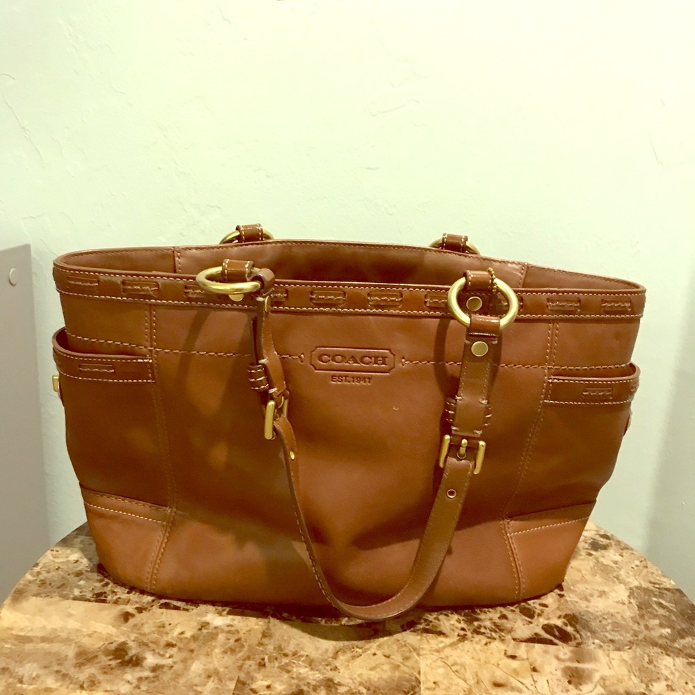 Coach leather tote
